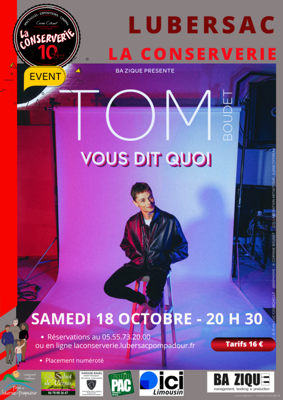 LA CONSERVERIE - Tom BOUDET vous dit quoi