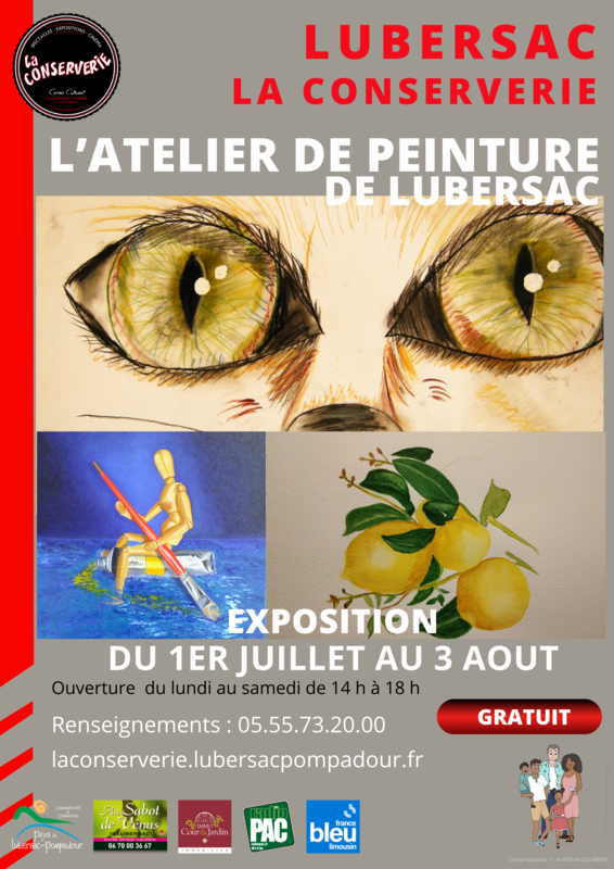 LA CONSERVERIE - Exposition Atelier Peinture Lubersac