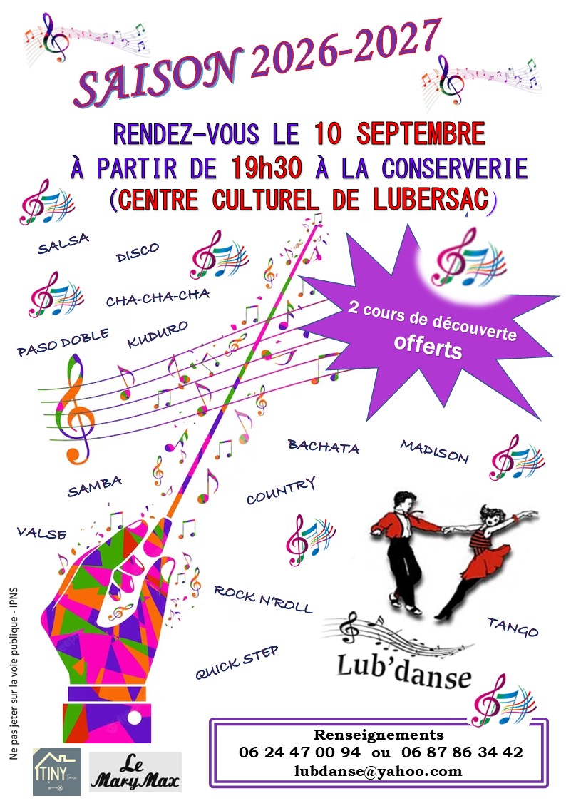Rentrée 2026 Lub danse